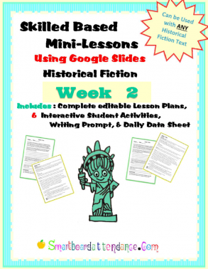 Distance Learning Week 2 , Skilled Based Mini-Lessons Using Google Slides for Historical Fiction